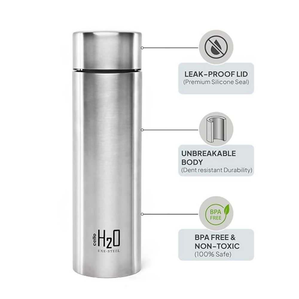 Cello H2O Stainless Steel Water Bottle | Grocsy