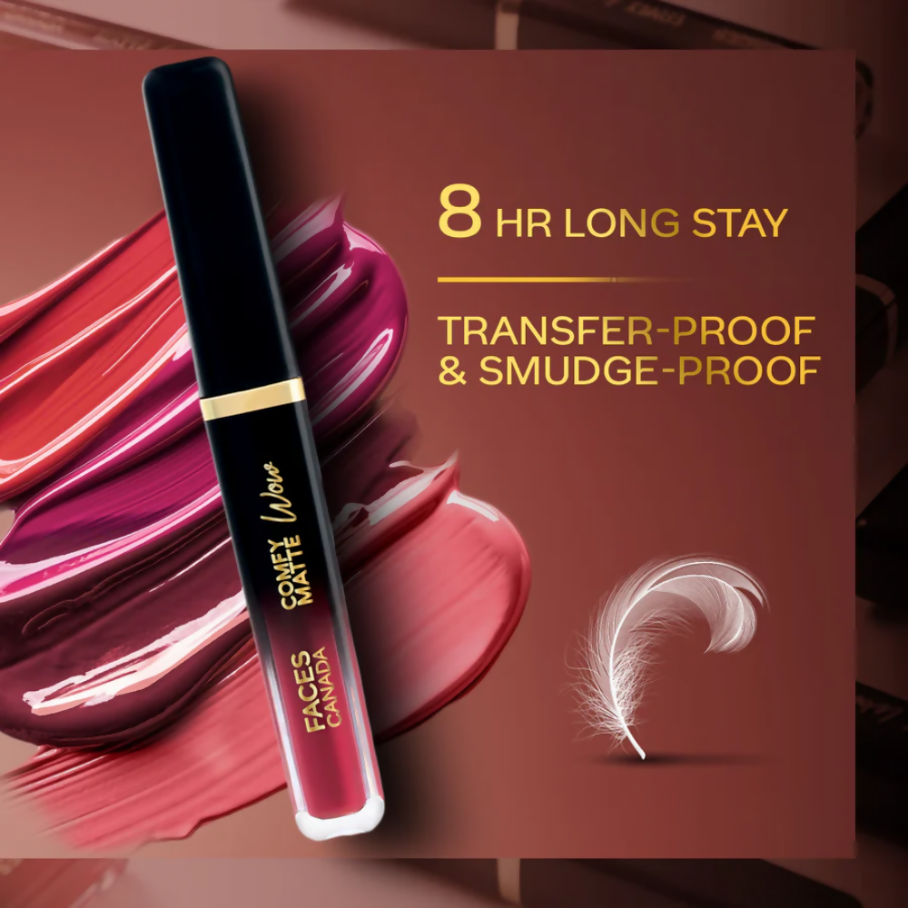 Faces Canada Comfy Matte Wow Liquid Lipstick - Mauve Majesty 02 | Grocsy
