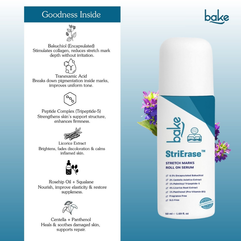 Bake StriErase™ Stretch Marks Removal Roll-On Serum | Grocsy