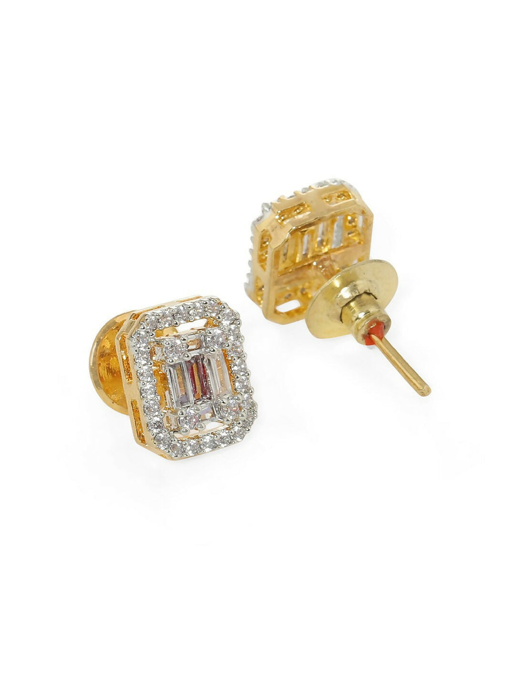 Golden Diamond Studs- Ruby Raang | Grocsy