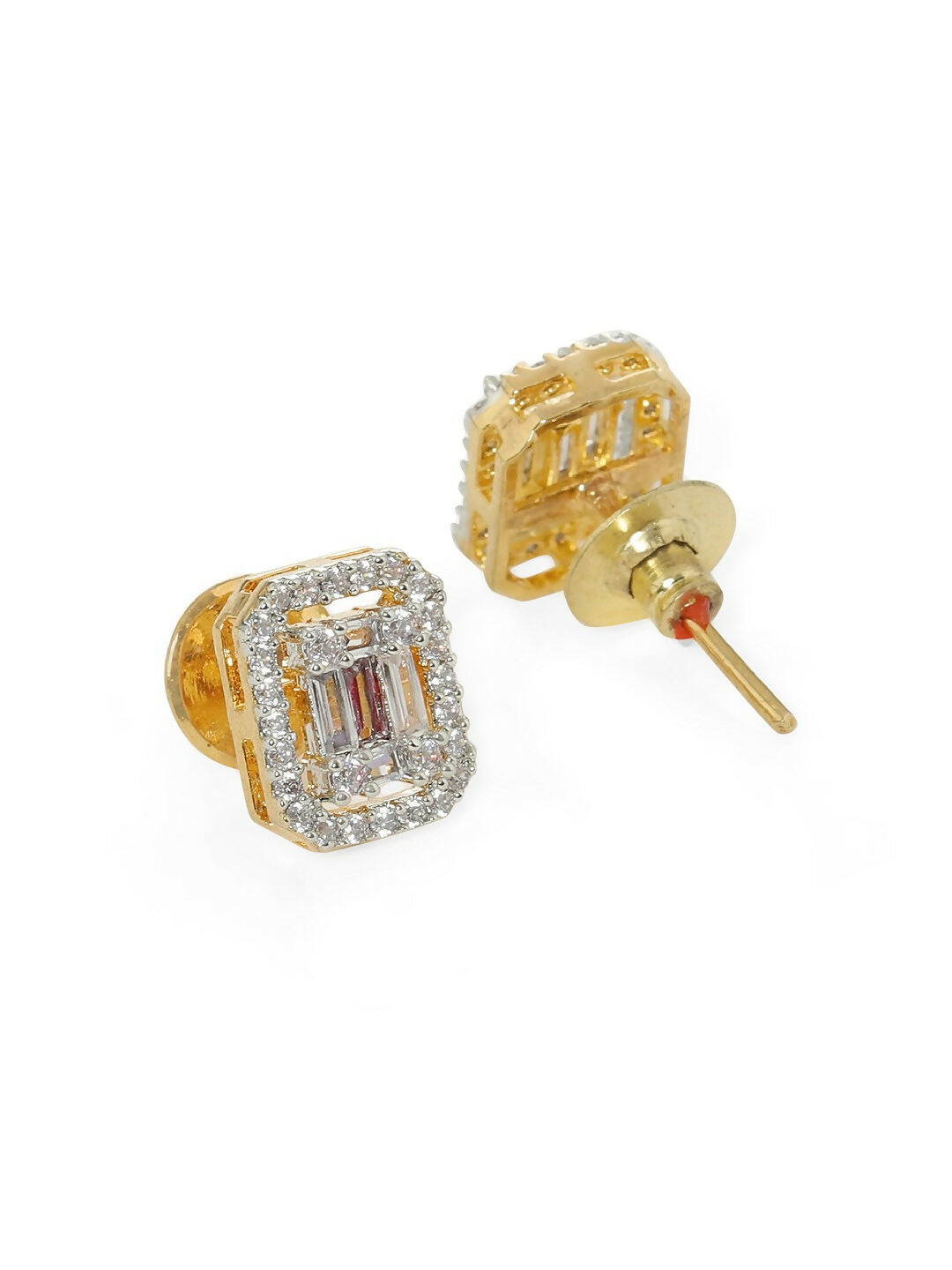 Golden Diamond Studs- Ruby Raang | Grocsy