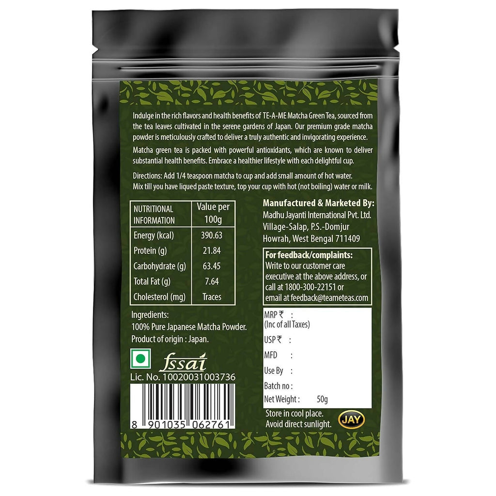 TE-A-ME Japanese Matcha Green Tea Powder | Grocsy