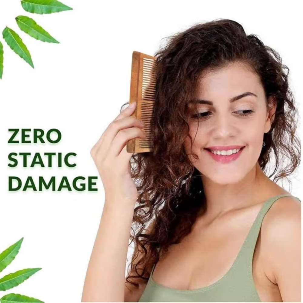 Bronson Professional Kacchi Neem Handmade Wooden Comb | Grocsy