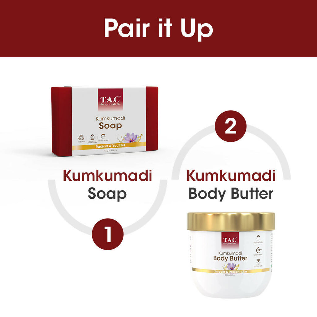 TAC - The Ayurveda Co. Kumkumadi Body Butter With Sandalwood, Saffron & Shea Butter | Grocsy