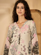 Joban Fashion Printed Off White Pure Cotton Cord Set | Grocsy