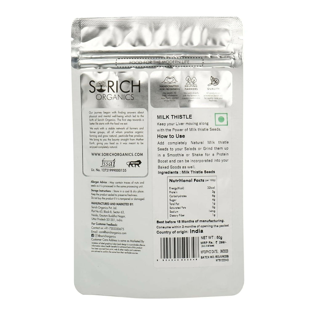 Sorich Organics Milk Thistle Seeds | Grocsy