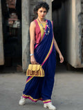 Suta Purple Solid Mul Cotton Saree | Grocsy