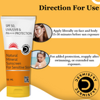 Dermistry Natural Mineral Sunscreen for Sensitive Skin & Children SPF 50 UVA UVB PA+++ Protection | Grocsy
