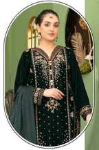 Anaita Black Velvet Suit with Embroidery Sequence Work | Grocsy