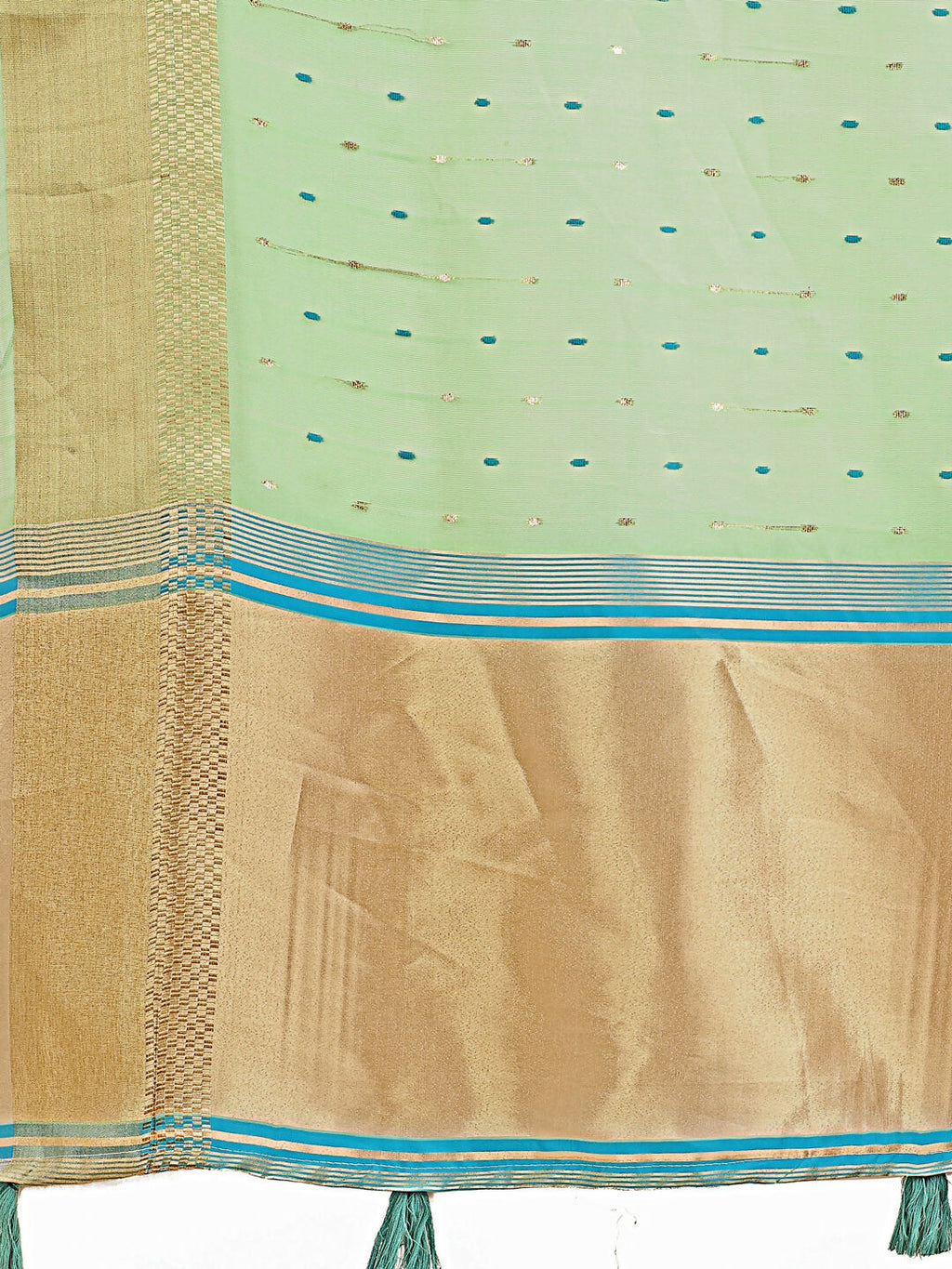 Shree Shyam Fashion Florance Green Organza Saree | Grocsy