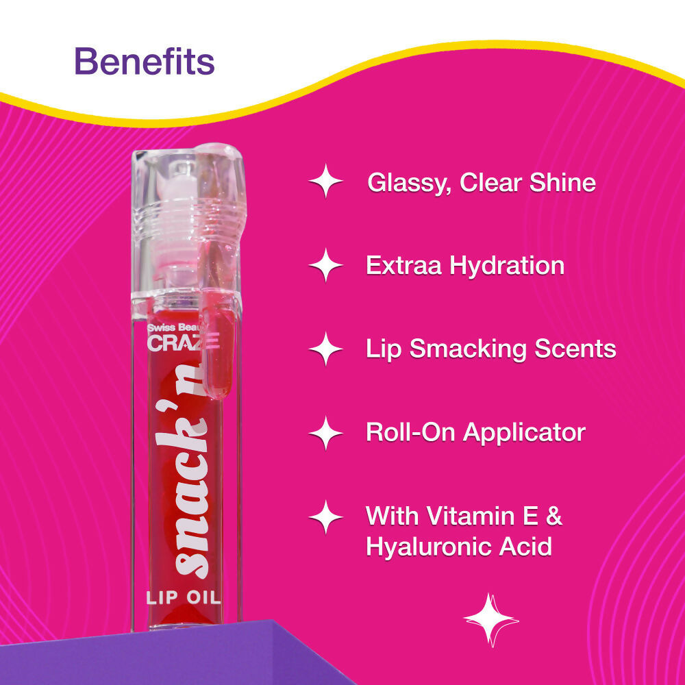Swiss Beauty Craze Snack'N Nourishing Lip Oil - 4. Pumpkin Pie | Grocsy