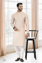 Raivat Ethnic Cotton Thread Work Kurta Pajama In Yellow Colour | Grocsy
