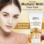 Globus Naturals Anti Acne Multani Mitti Face Pack, For Oily & Acne Prone Skin | Grocsy
