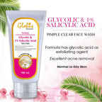 Globus Remedies Anti Acne Glycolic & 1% Salicylic Acid Face wash, For Oily & Acne Prone Skin | Grocsy