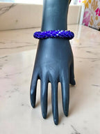 Inhanns Unisex Crystal Bloom – Adjustable Crystal Bead Bracelets - Blue | Grocsy