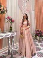 Lehenga Mart Designer Indian Wedding Lehenga Choli-Pink | Grocsy