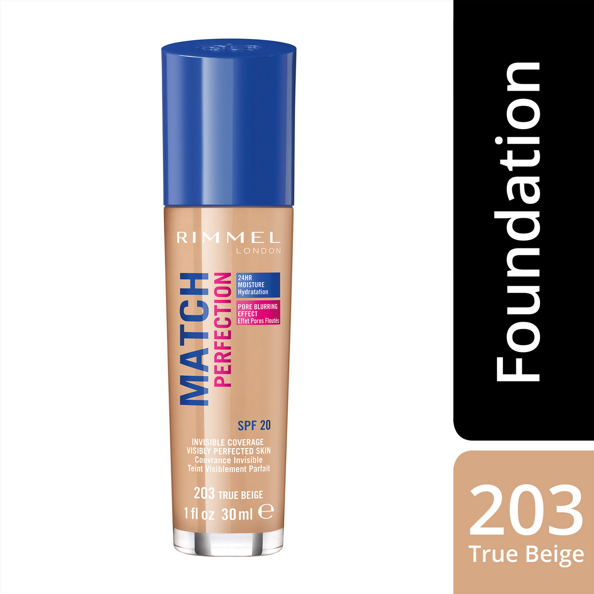 Rimmel London Match Perfection Foundation - True Beige | Grocsy
