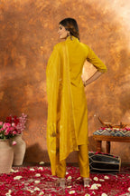 Mustard Yellow Stitched Salwar Kameez for Haldi by Infinity Export | Grocsy