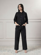 Joban Fashion Women's Black Top With Pant | Grocsy