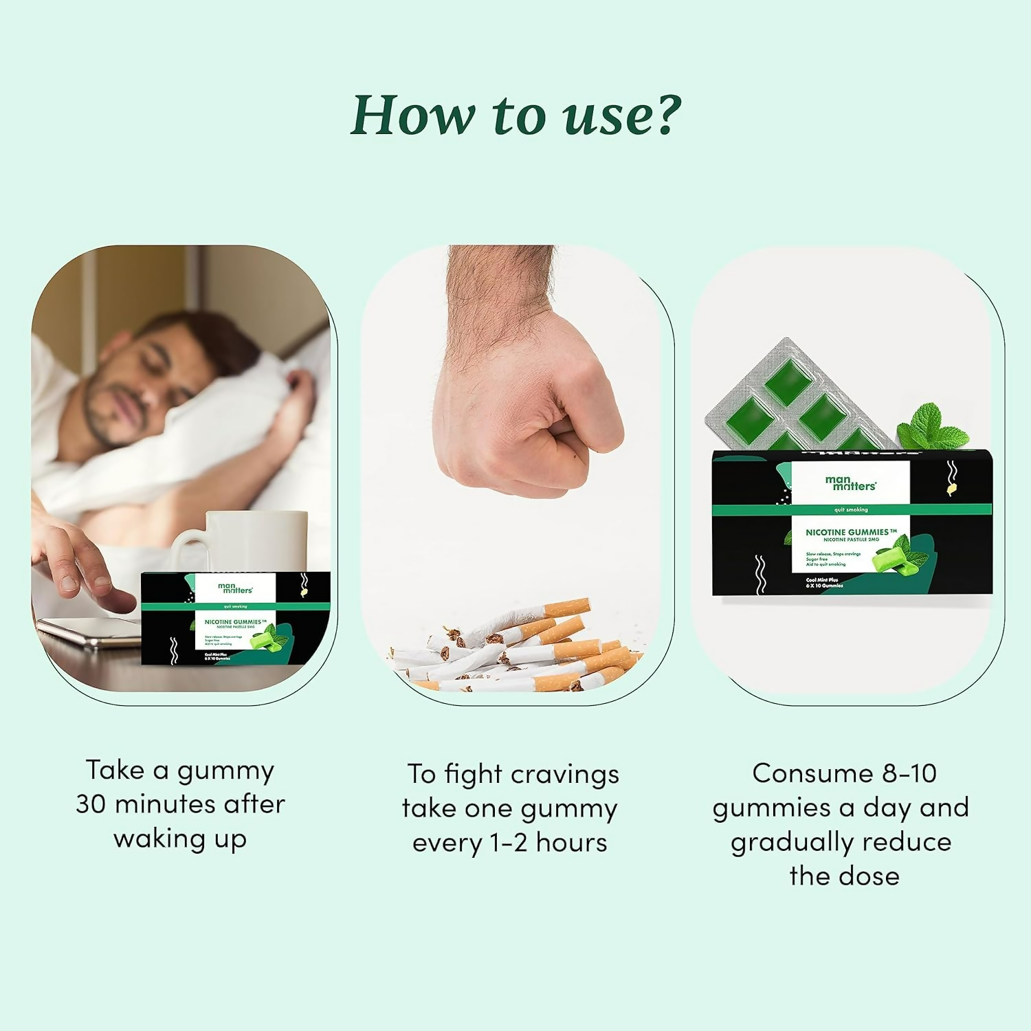Man Matters Nicotine Gummies 2mg | Grocsy