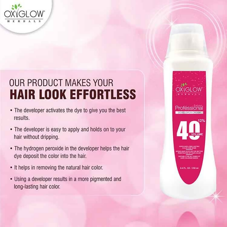 Oxyglow Herbals Professional Hair Developer - 40 Volume (12%) | Grocsy