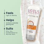 Lotus Herbals WhiteGlow Skin Brightening Oatmeal & Yogurt Gentle Exfoliator Scrub | Grocsy
