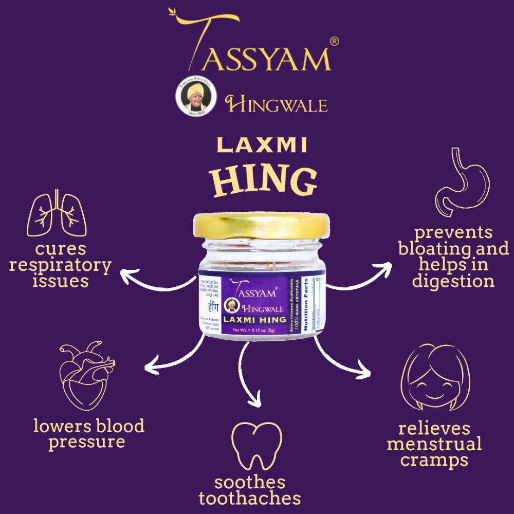 Tassyam Organics Laxmi Chand Strong Raw Hing Crystals | Grocsy