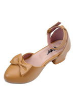 Tiny Bugs Girls Bow Embellished Ballerinas - Tan | Grocsy