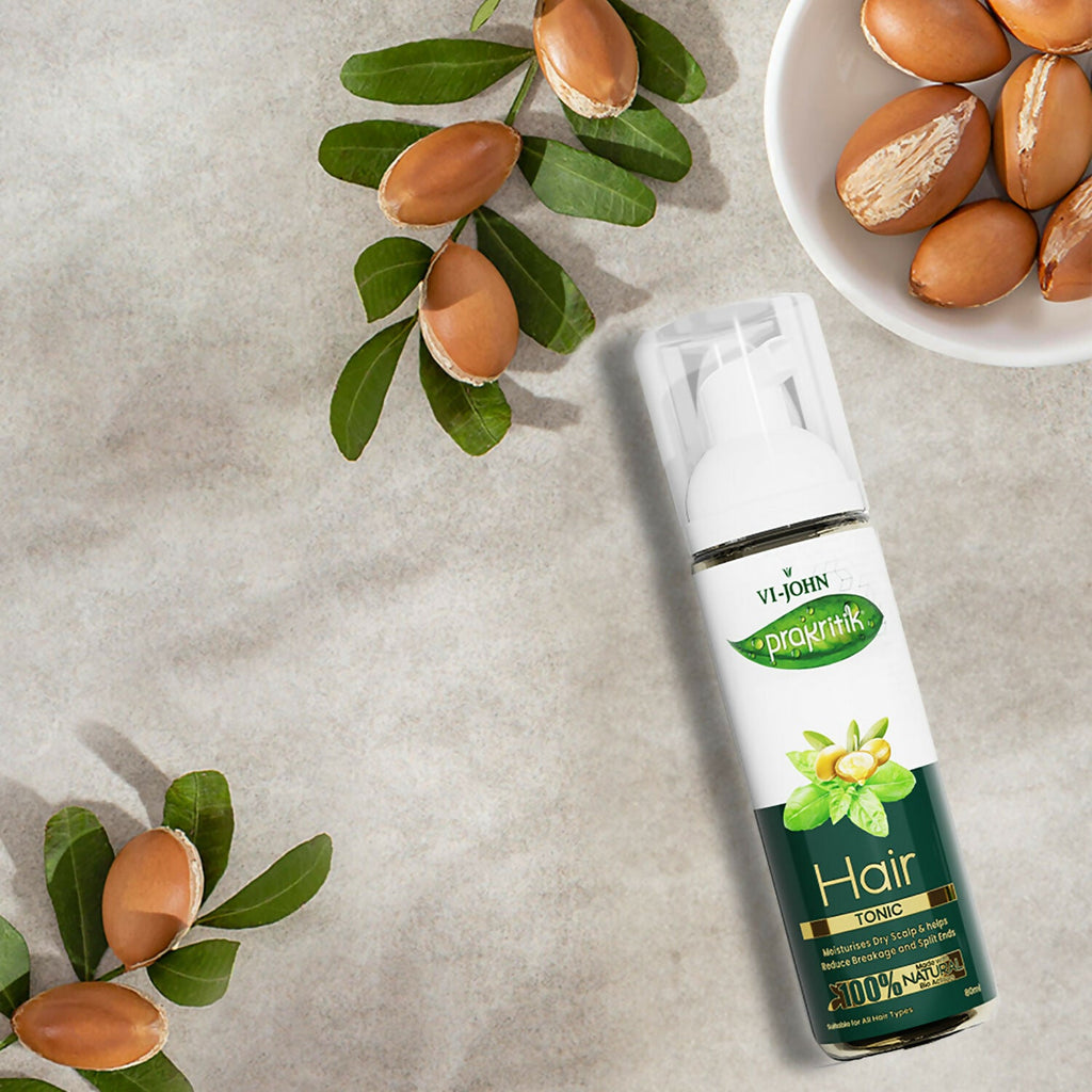 VI-JOHN Prakritik Hair Growth Tonic Prevents greying & dullness Made with 100% Natural Bio Actives | Grocsy