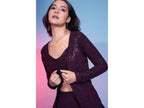Maroon Georgette Sequence With Thread Designer Co-Ord Set - Flory | Grocsy