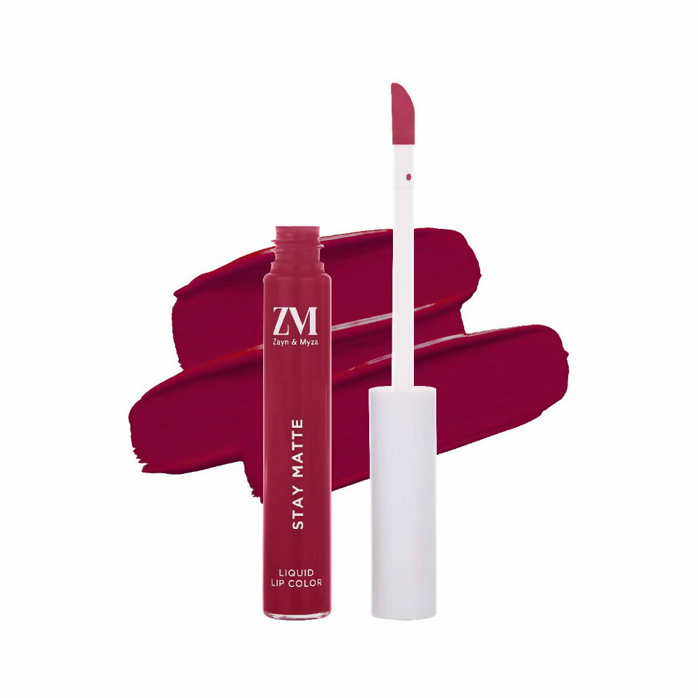Zayn & Myza Stay Matte Liquid Lip Color - 08 Party Mauve | Grocsy