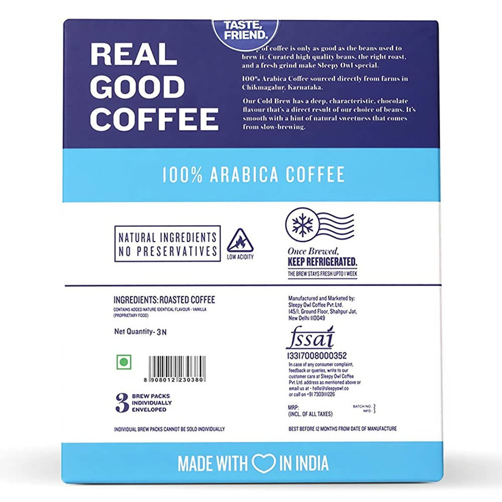Sleepy Owl French Vanilla Cold Brew Coffee | Grocsy