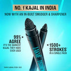 Lakme 9-5 Eyeconic Smokey Kajal - Black | Grocsy
