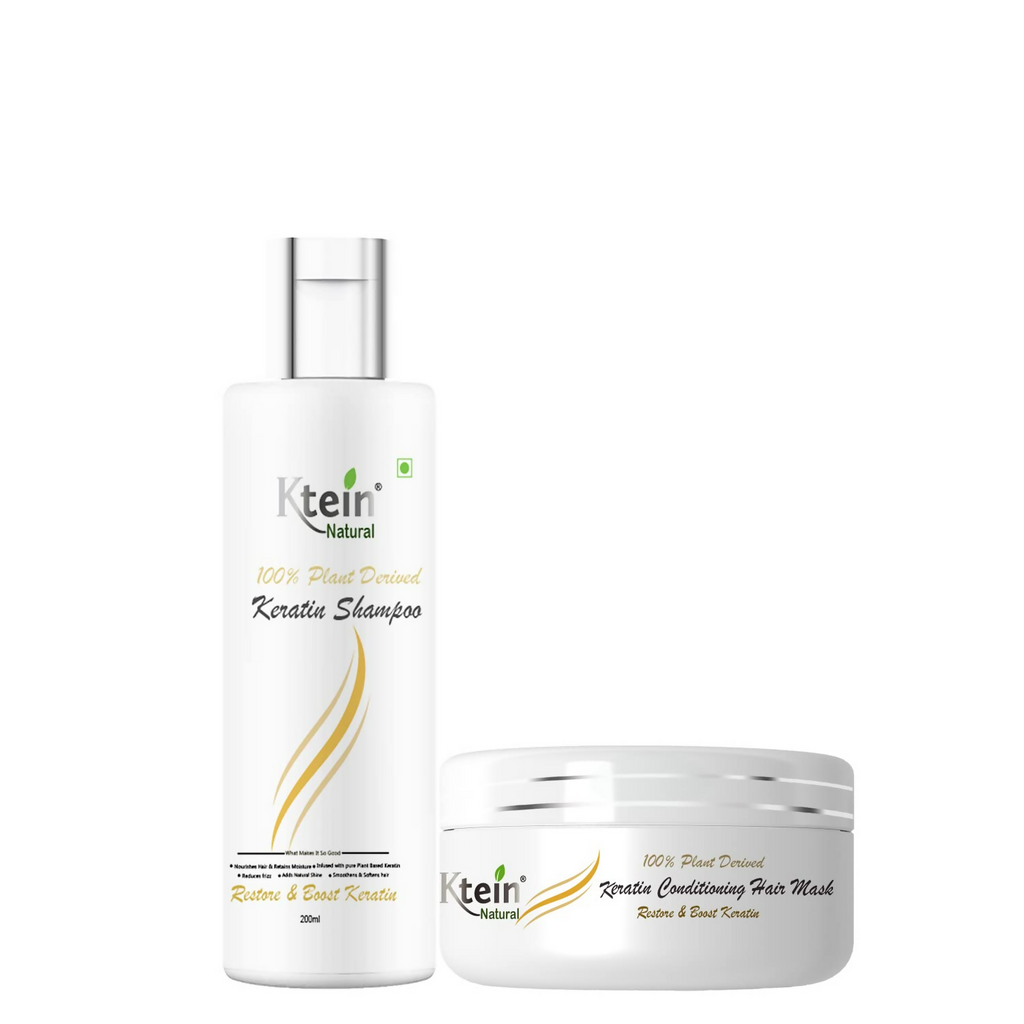 Ktein Natural 100% Plant Derived Keratin Shampoo & Conditioner Combo | Grocsy