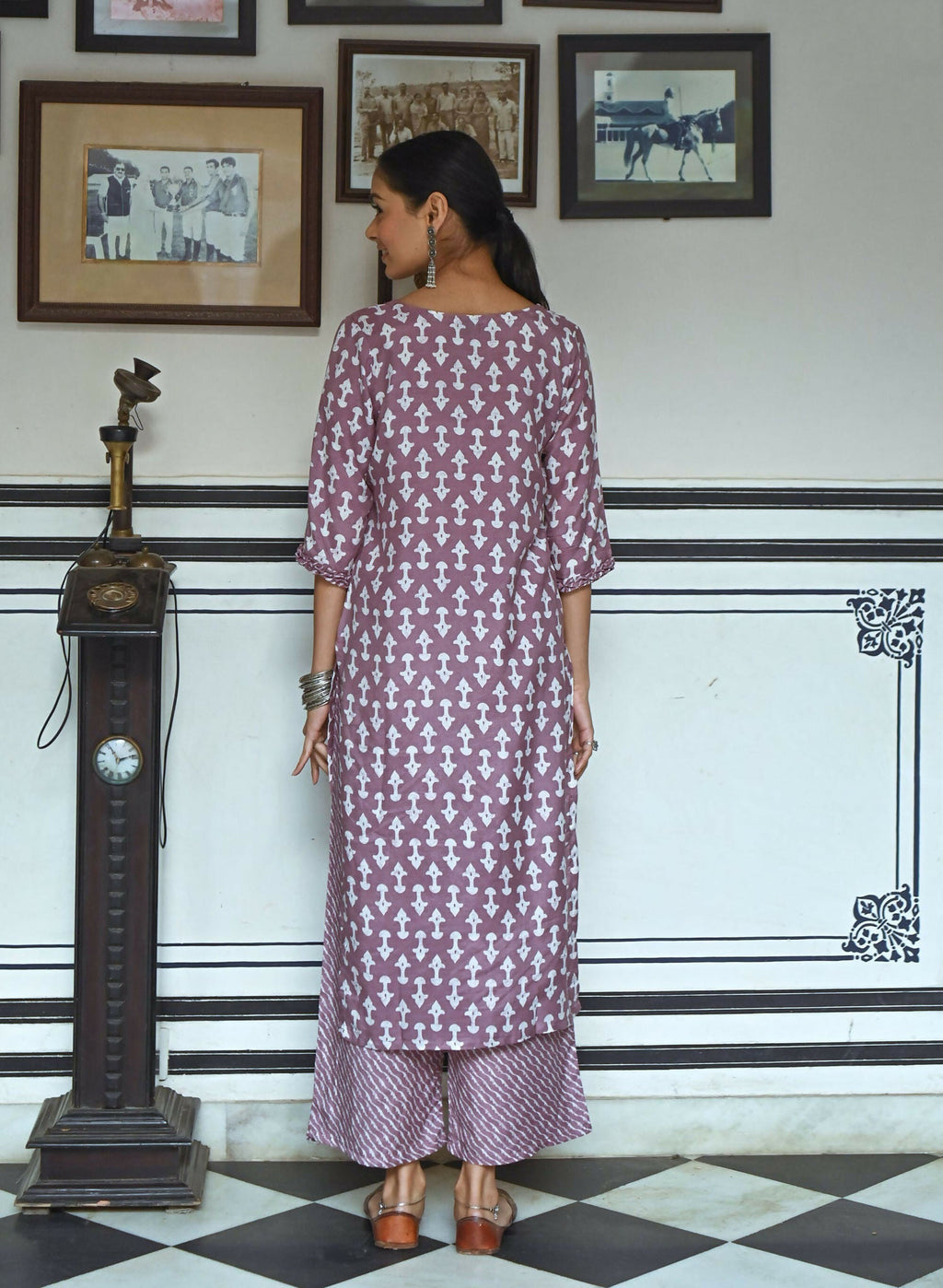 Jyoti Fashion Women's Purple Pure Muslin Heavy Digital Printed Kurta Plazo Set | Grocsy