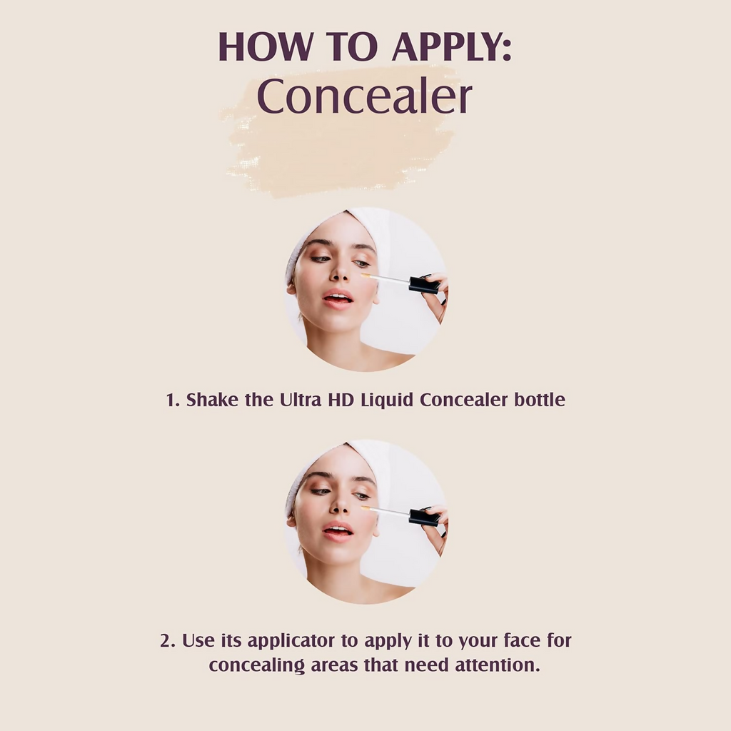 Glam21 Ultra HD Liquid Concealer for HD Finish - Medium Warm | Grocsy