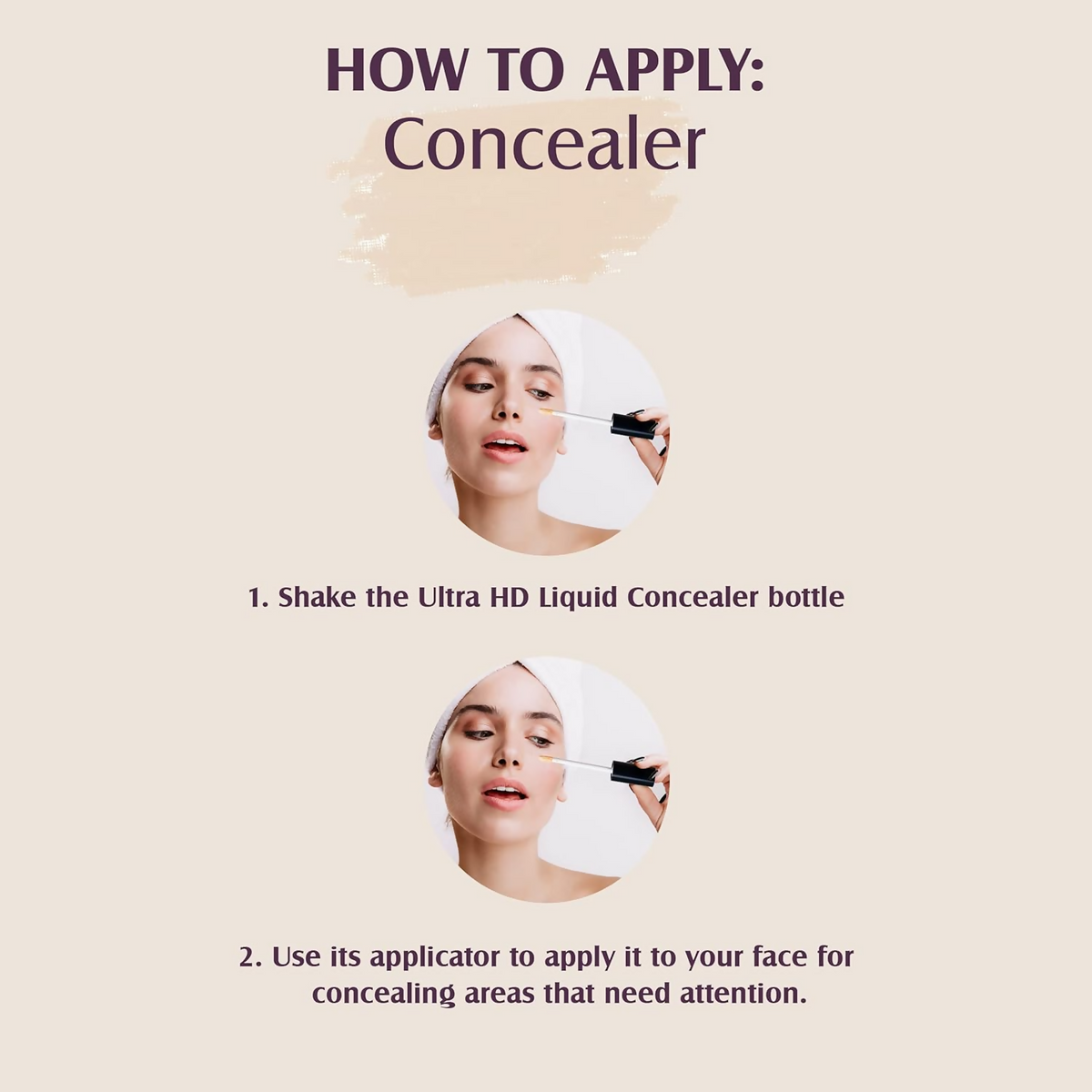Glam21 Ultra HD Liquid Concealer for HD Finish - Medium Warm | Grocsy