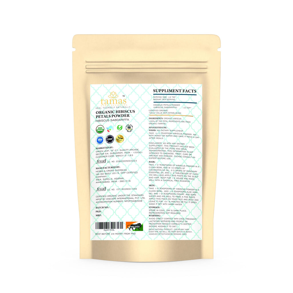 Tamas Pure Ayurveda Superfood Organic Hibiscus Powder | Grocsy