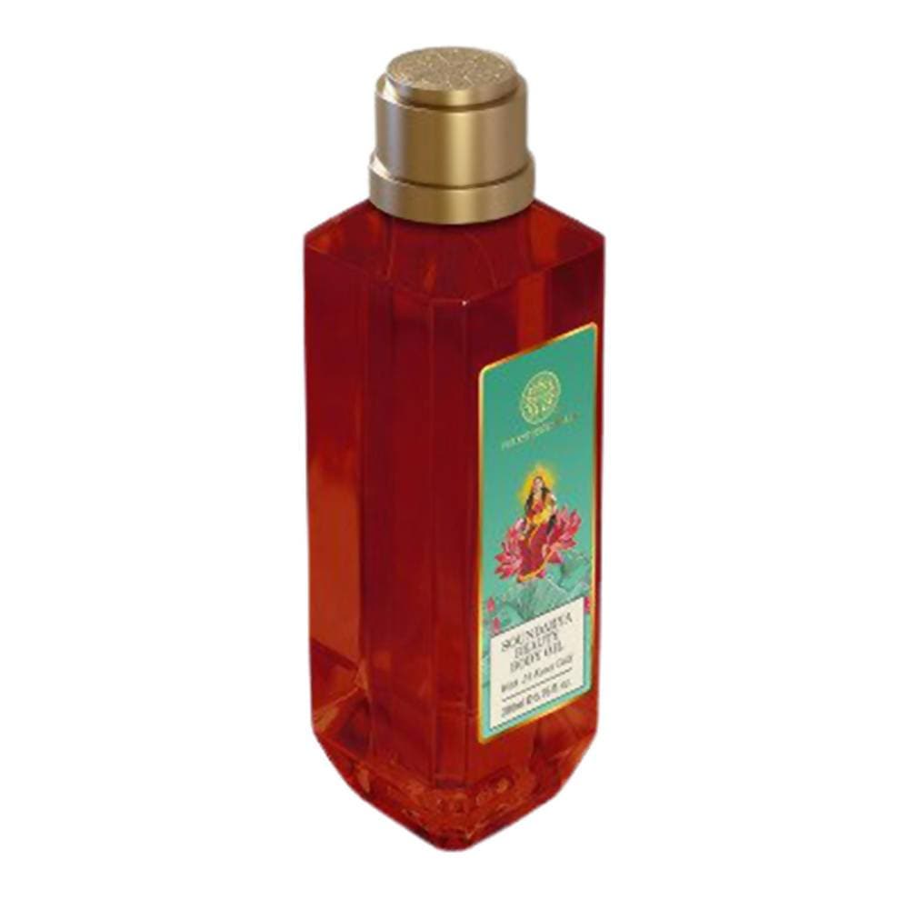 Forest Essentials Soundarya Beauty Body Oil with 24 Karat Gold | Grocsy