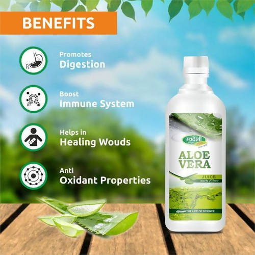 Swadeshi Aloe Vera Juice with Fibre | Grocsy