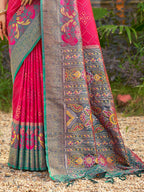 Shree Shyam Fashion Red Soft Silk Saree | Grocsy