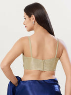 Joban Fashion Women Polyester Gold Stitched Blouse | Grocsy