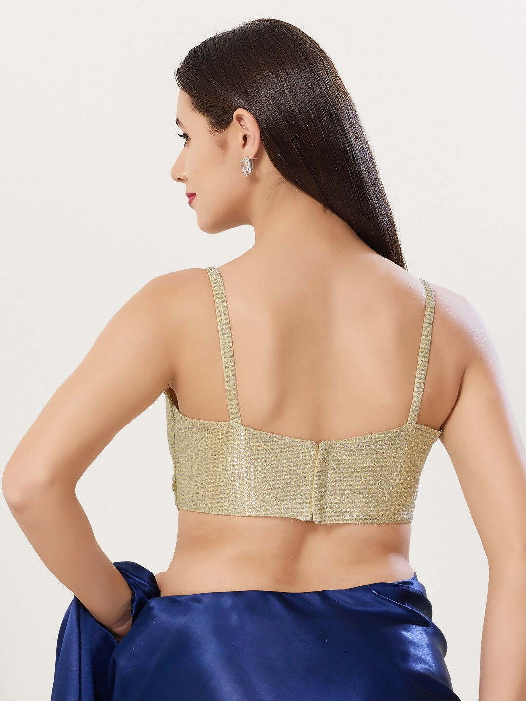 Joban Fashion Women Polyester Gold Stitched Blouse | Grocsy