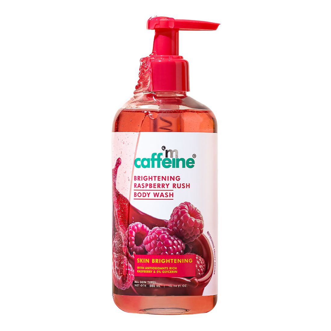 mcaffeine Brightening Raspberry Rush Body Wash For Brighter Glowing Skin | Grocsy