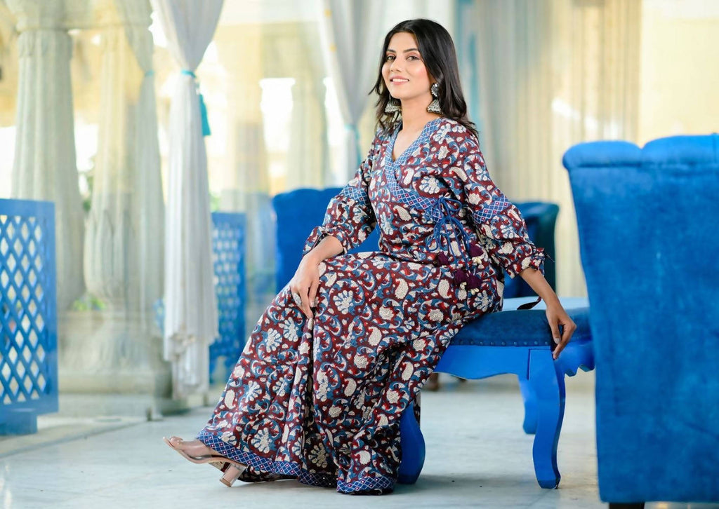 Yufta Women's Handblock printed kurta Dress | Grocsy
