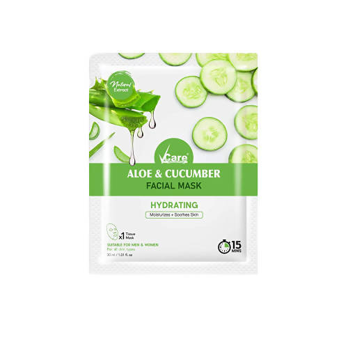 VCare Aloe and Cucumber Facial Mask | Grocsy