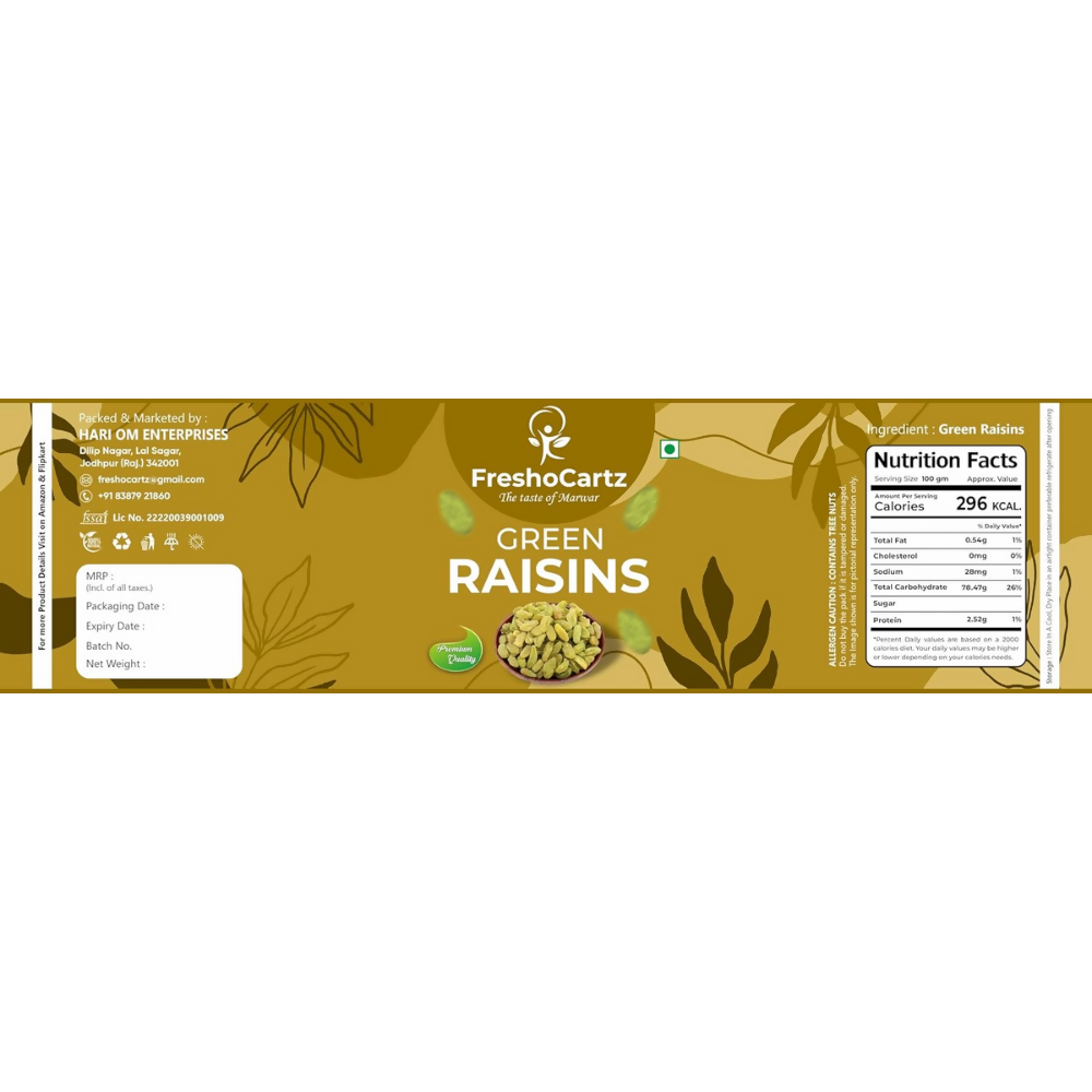 FreshoCartz California Almonds & Green Raisins Combo | Grocsy
