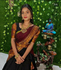 DEIANA'S Beautiful KanJivaram Silk Jari Lahengha Choli - Purple | Grocsy