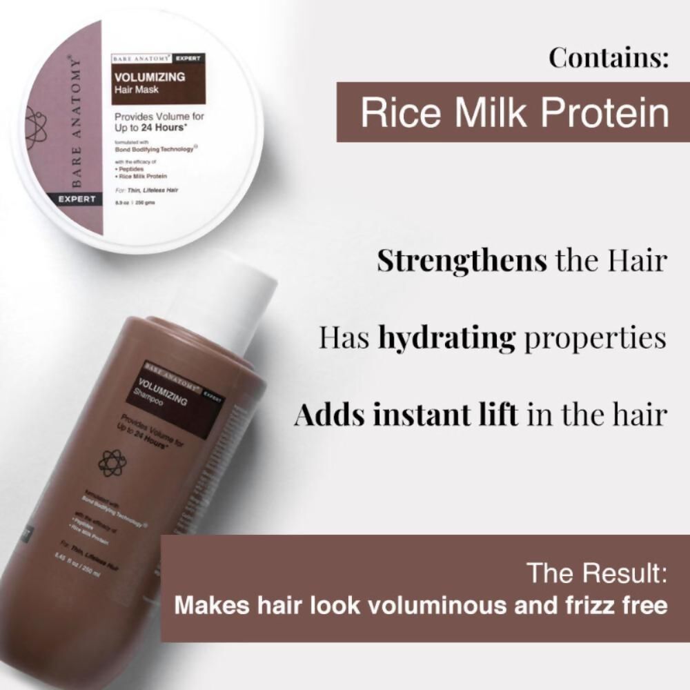 Bare Anatomy Expert Volumizing Shampoo &  Hair Mask Kit | Grocsy