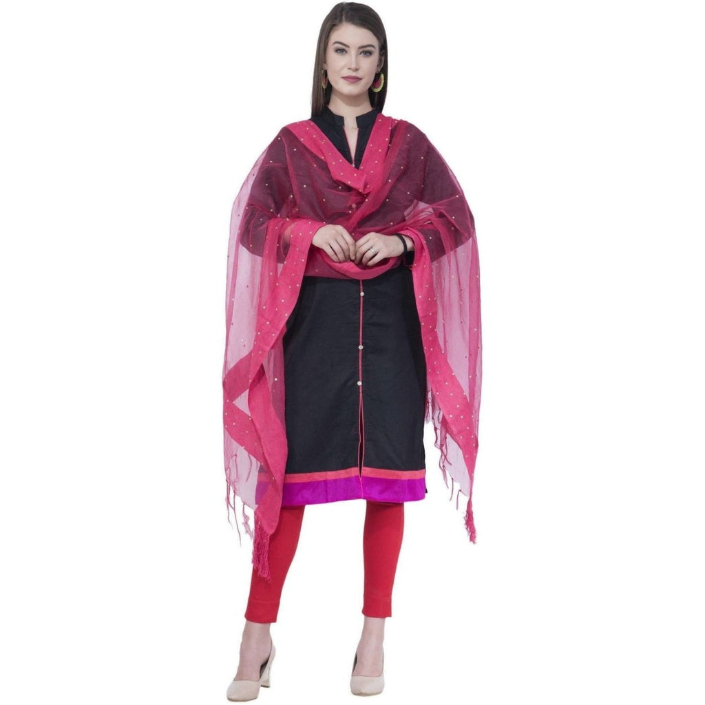 A R Silk Gajari Color Chandna Dupattas and Chunnis | Grocsy